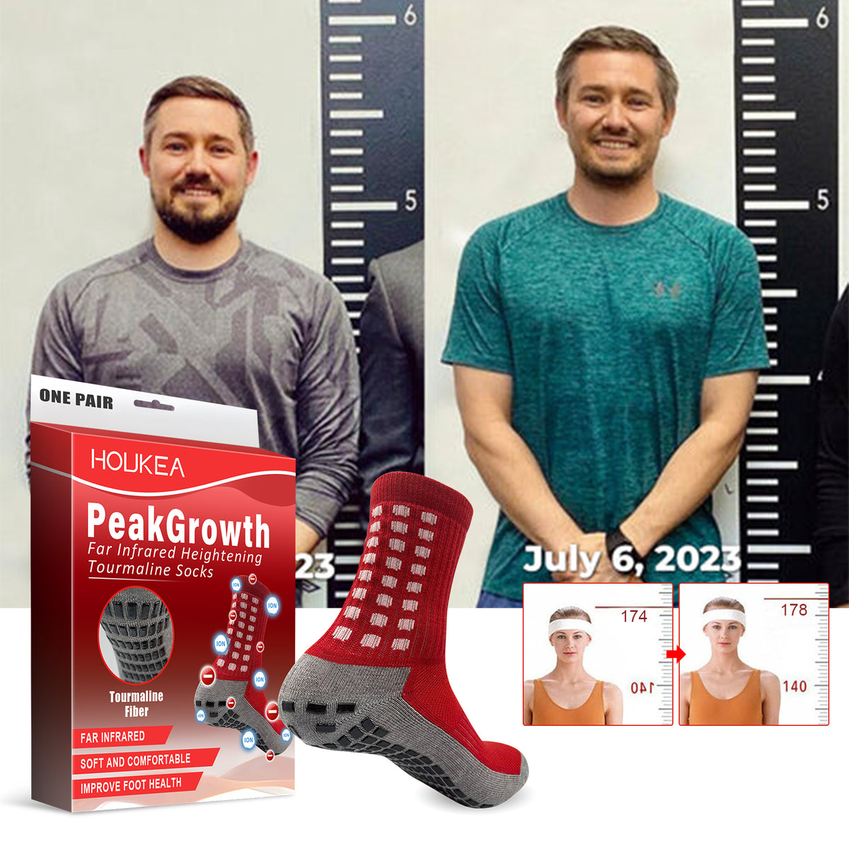 Stridewell Textured Socks - Silicone Foot-Massage Design