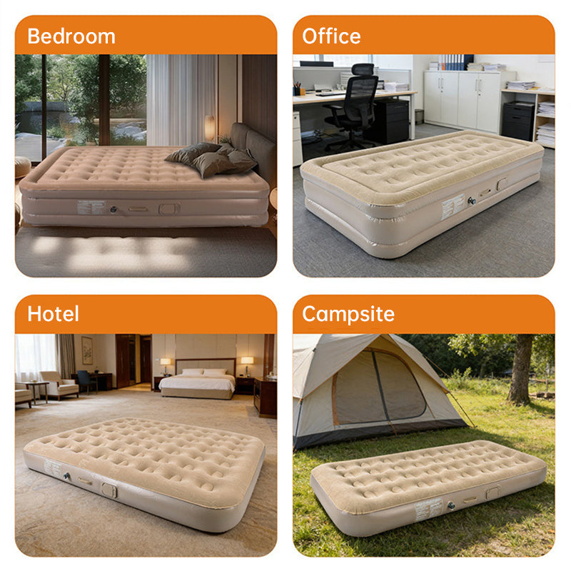 Camping Air Mattress - Built-In Pump Design