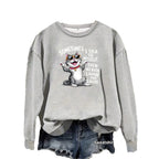 Women's Sweatshirt - Printed Long-Sleeve Pullover