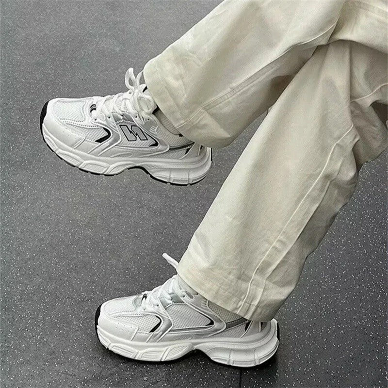 Women's Athletic Shoes - Low-Cut Lace-Up Design