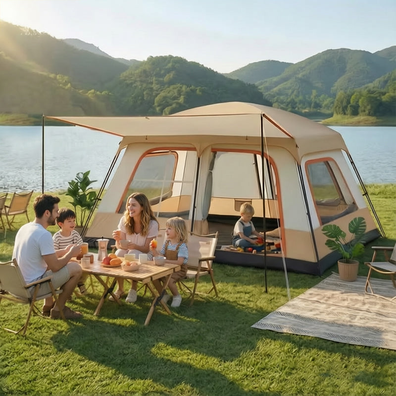 Camping Tent - 4-6 Person Two-Room Shelter