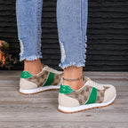 Women's Sneakers - Floral Platform Design