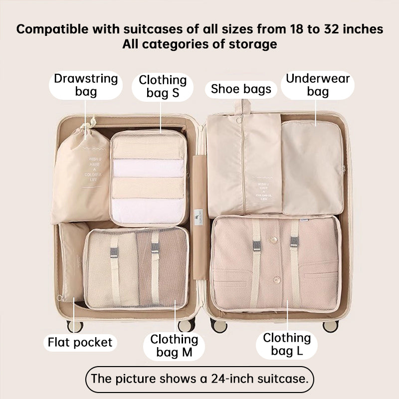 Packing Cubes - 7-Piece Travel Organizer Set