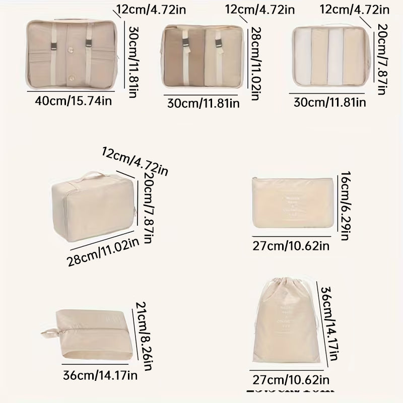 Packing Cubes - 7-Piece Travel Organizer Set