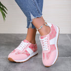 Women's Sneakers - Floral Platform Design
