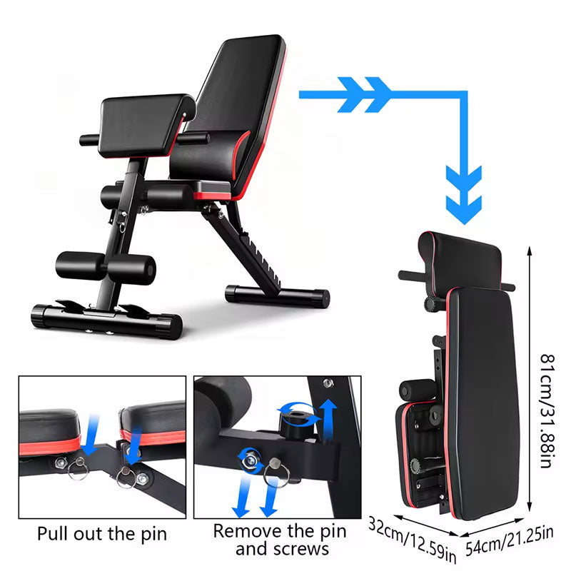 Weight Bench - Foldable Multi-Position Design
