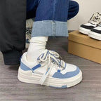 Women's Sneakers - Thick-Sole White Design