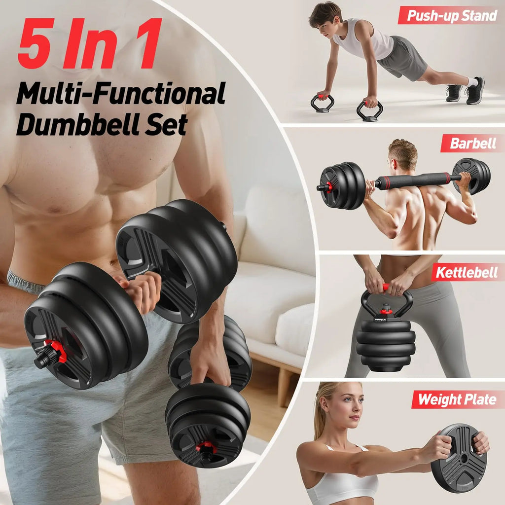 Adjustable Weight Set - 5-in-1 Free Weight System