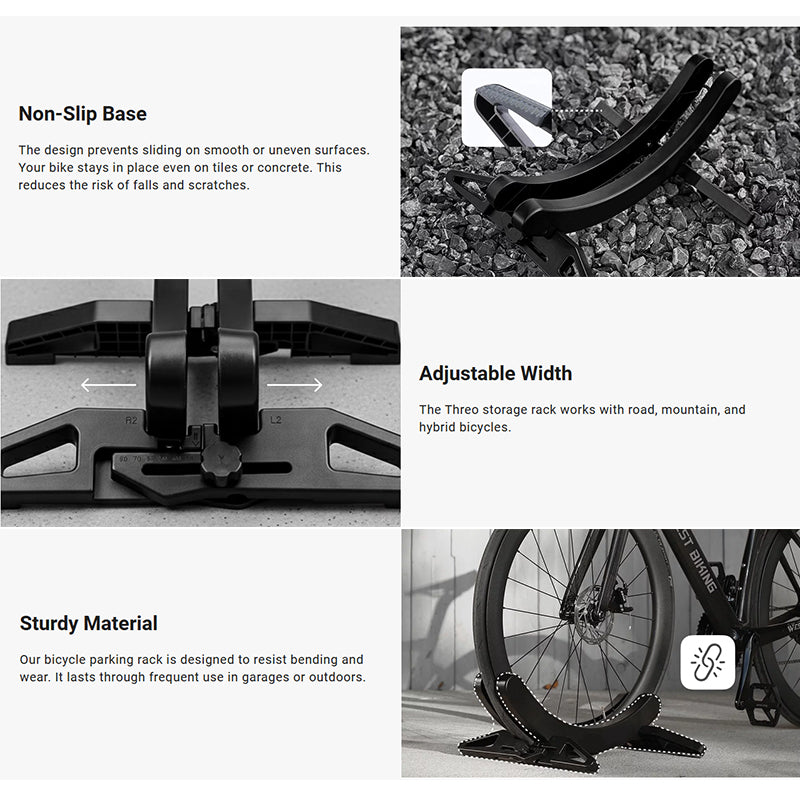 Bike Floor Stand - Adjustable Parking Rack