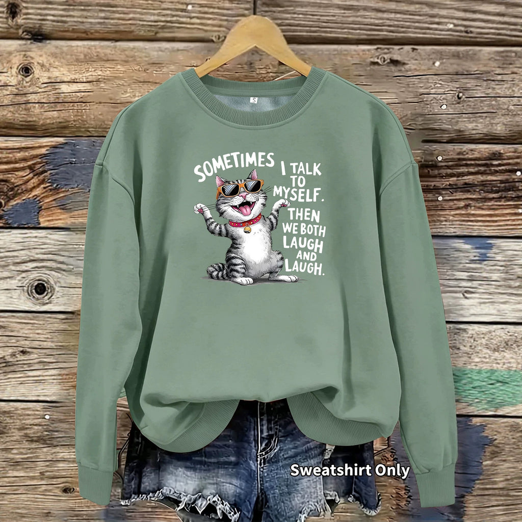 Women's Sweatshirt - Printed Long-Sleeve Pullover