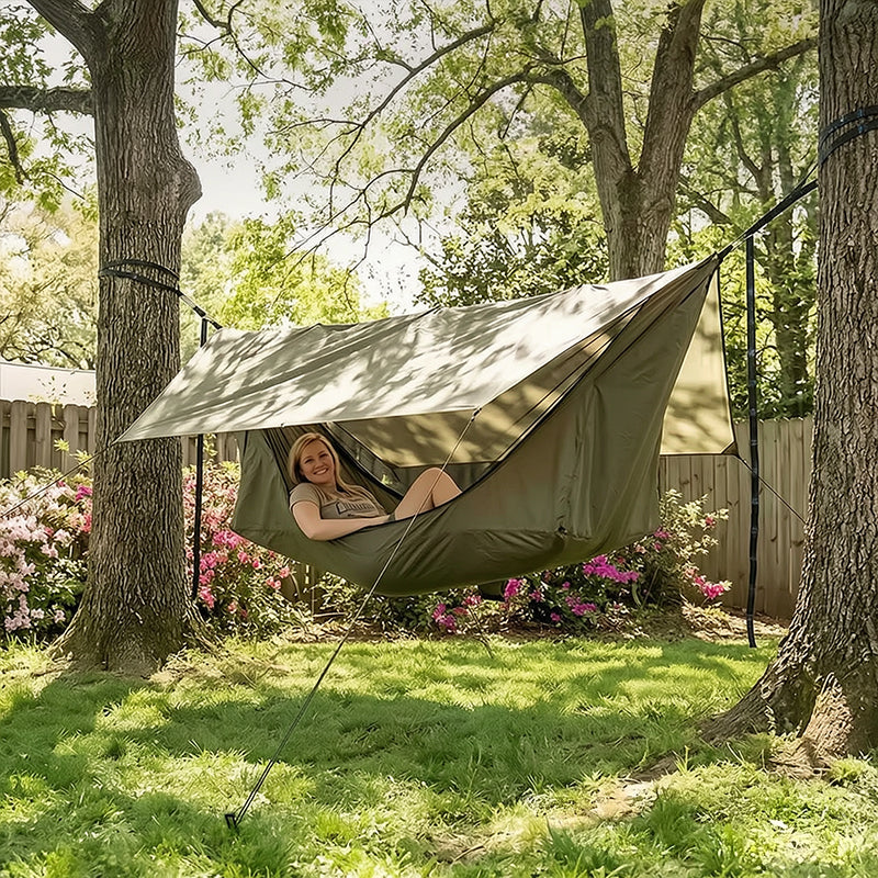 Camping Hammock - Zippered Bug-Net Design