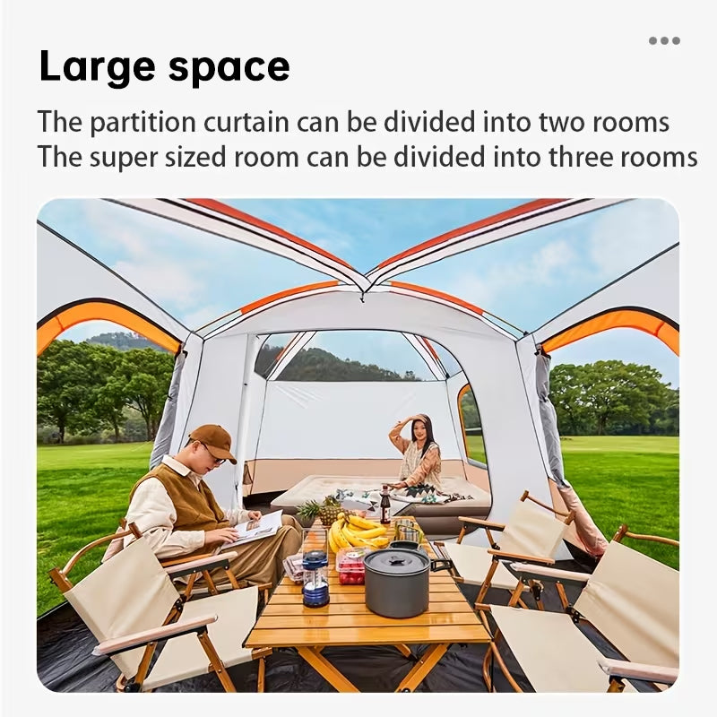 Camping Tent - 4-6 Person Two-Room Shelter