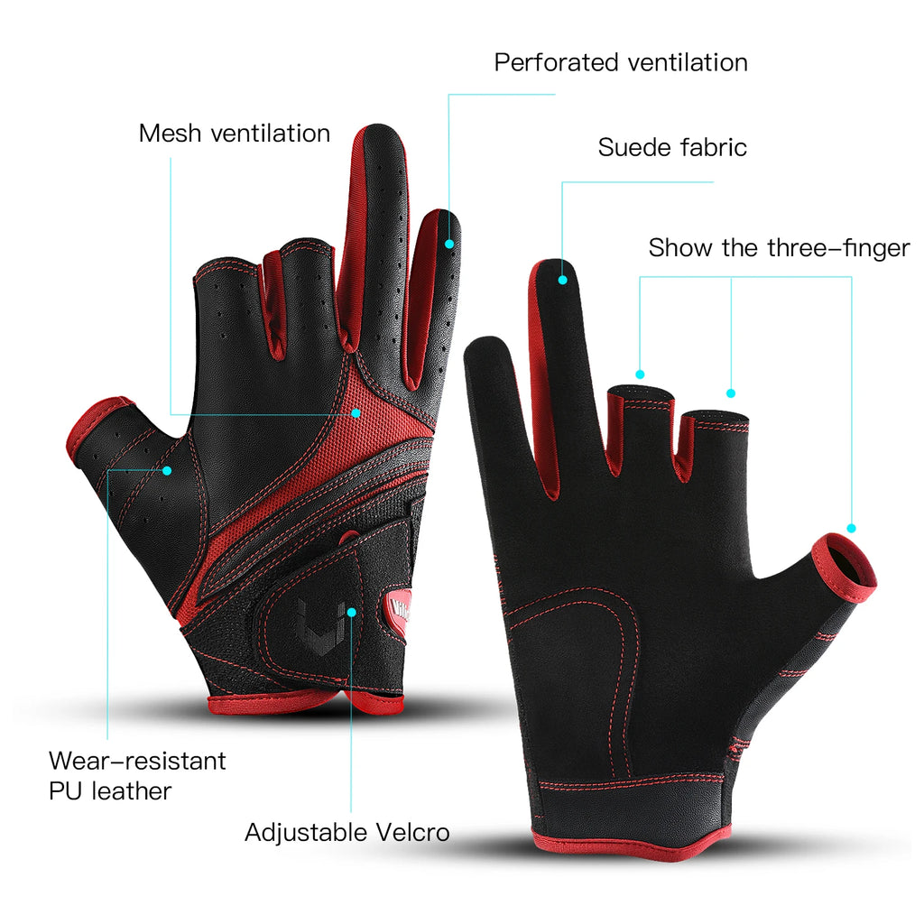 Fishing Gloves - Three-Finger Outdoor Pair
