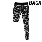 Emotions - Single-Leg Compression Tights - Right - Black - product view 5