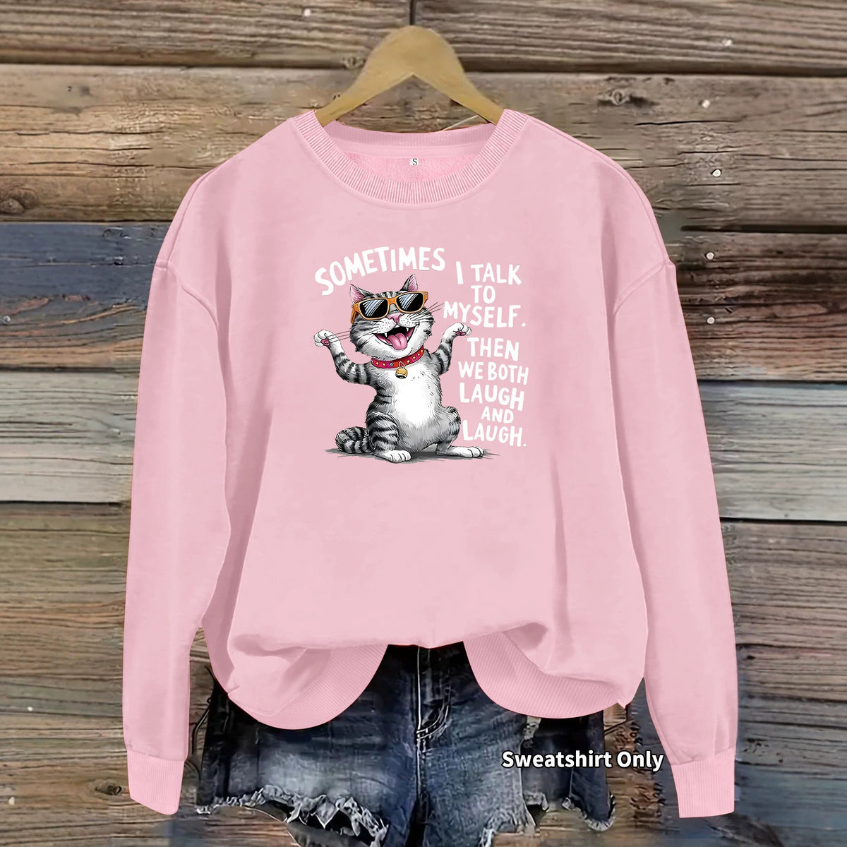 Women's Sweatshirt - Printed Long-Sleeve Pullover
