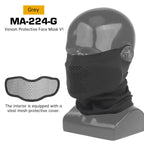 Airsoft Mesh Mask - Half-Face Mask with Neck Gaiter