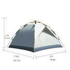 Camping Tent - 3–4 Person Pop-Up Shelter