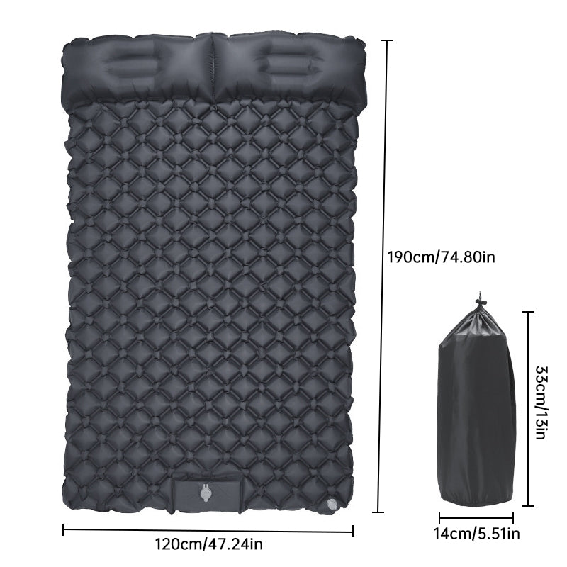 Sleeping Pad - Inflatable Camping Mat with Pillow