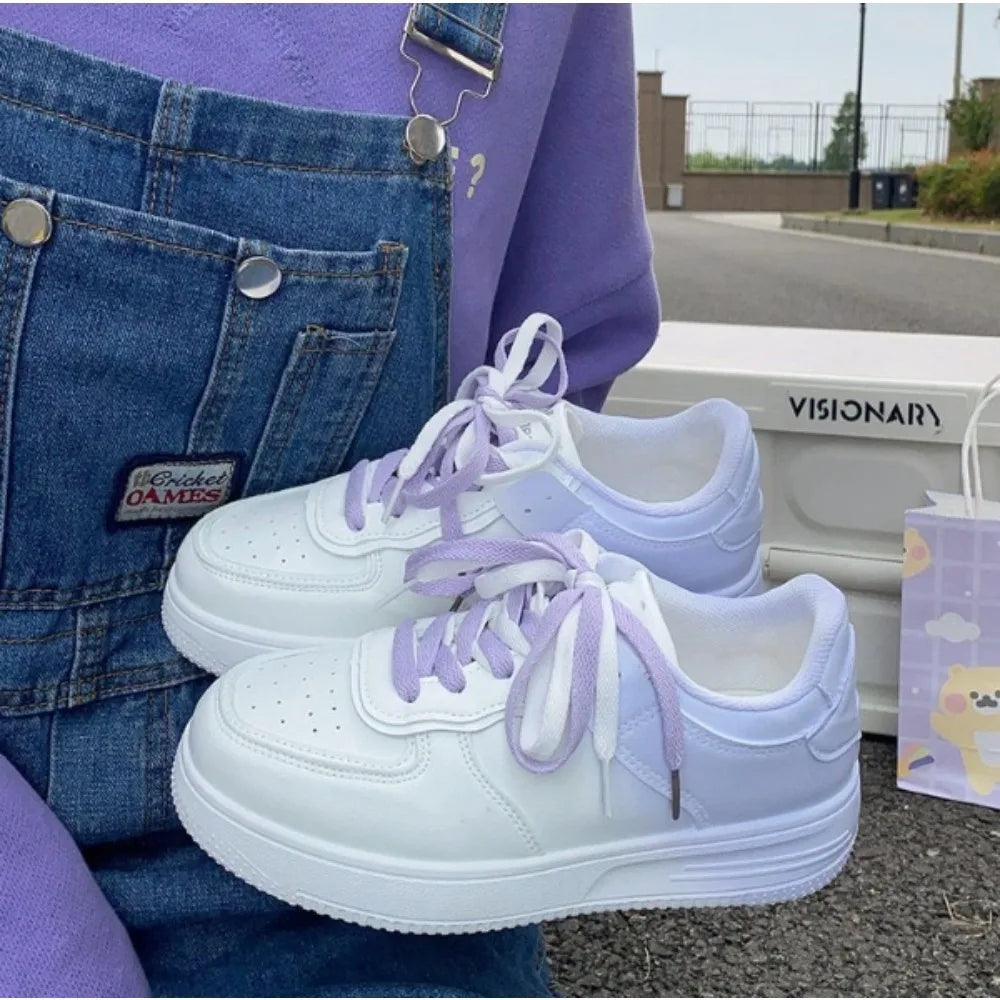 Women's Sneakers - Casual Tennis Design