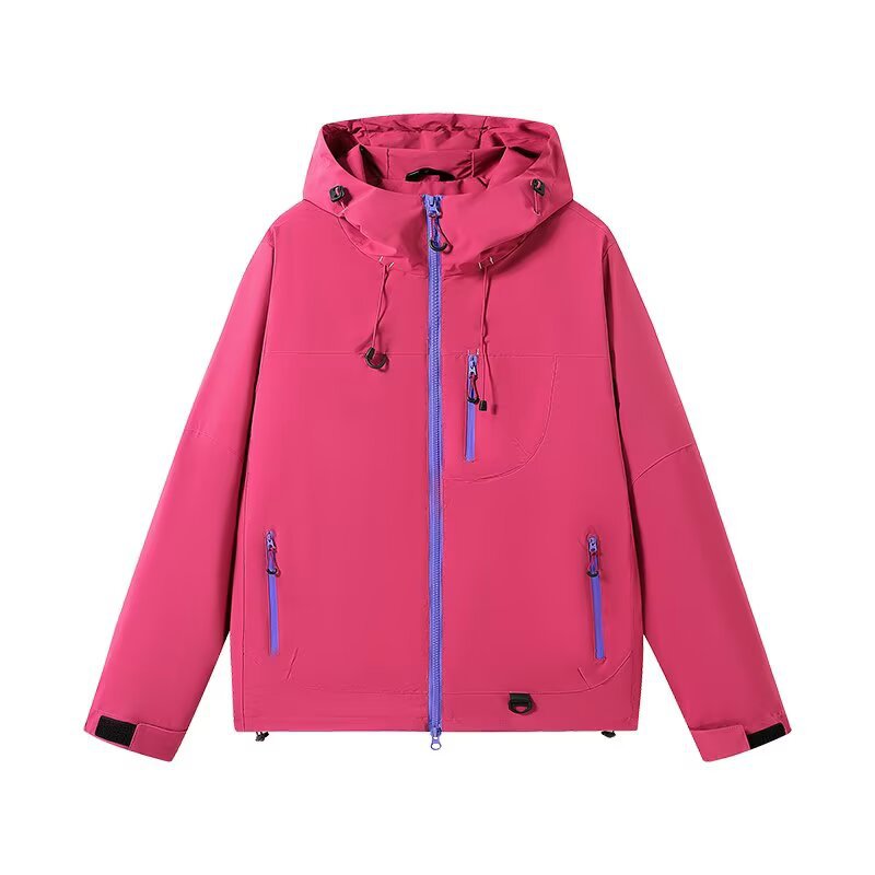Women's Windbreaker - Hooded Lightweight Jacket