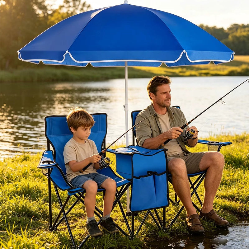 Camping Loveseat - Double Chair with Canopy
