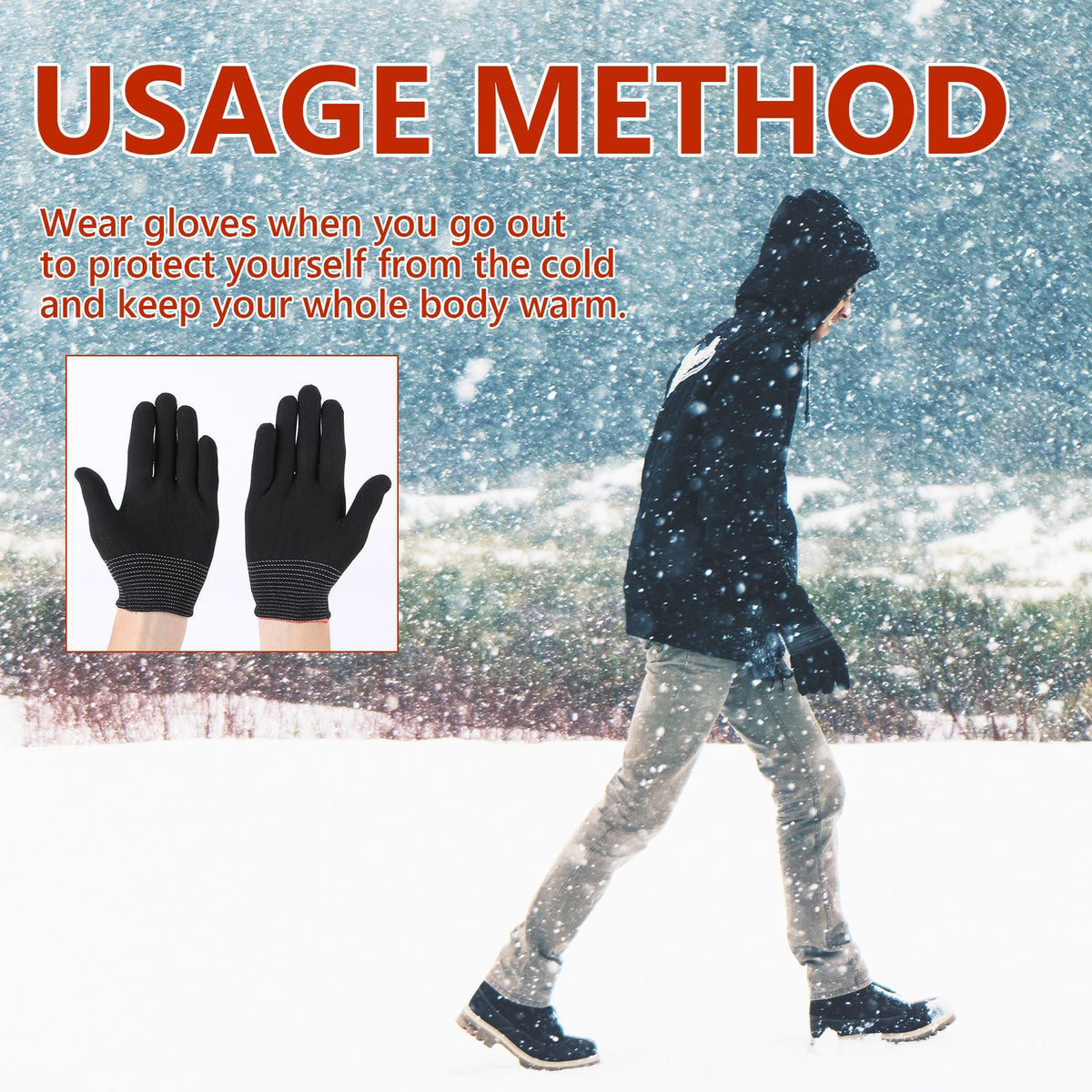 Winter Gloves - Nylon Outdoor Sports Design