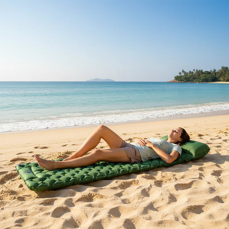 Sleeping Pad - Inflatable Camping Mat with Pillow
