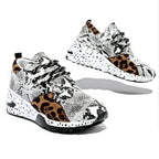 Women's Platform Sneakers - Mixed-Color Design