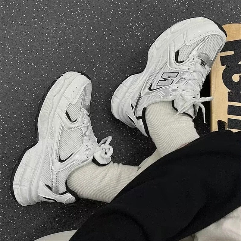 Women's Athletic Shoes - Low-Cut Lace-Up Design