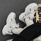 Women's Athletic Shoes - Low-Cut Lace-Up Design