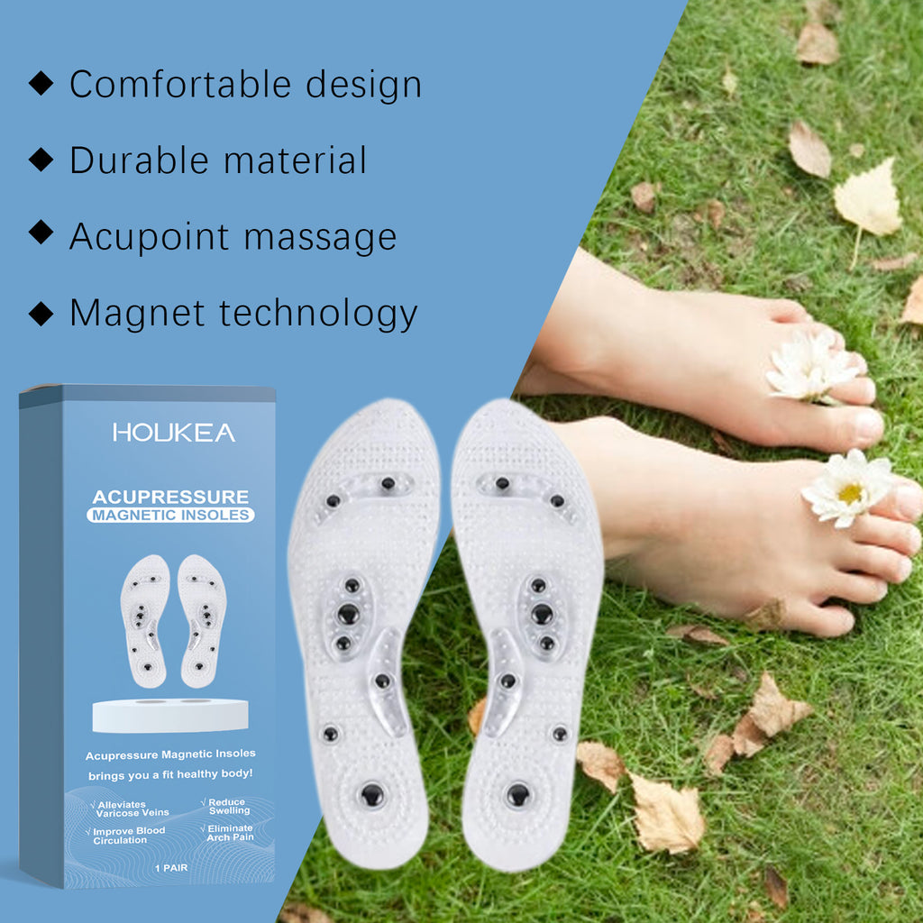 Shoe Insoles - Magnetic Textured Foot Pads