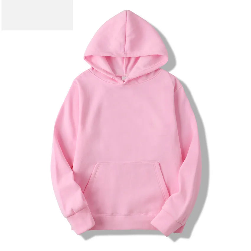 Women's Hoodie - Solid Polyester Pullover