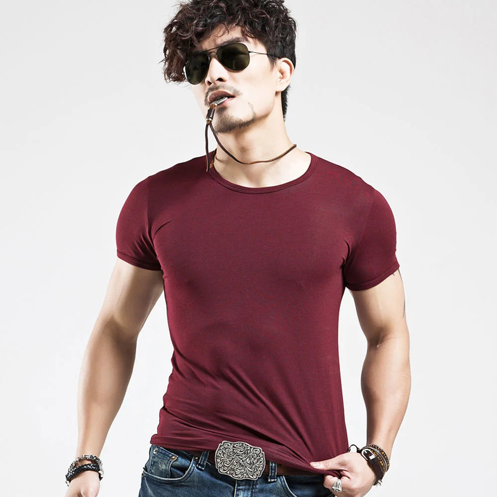 Men's Training T-Shirt - V-Neck Short-Sleeve Top