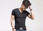 Men's Training T-Shirt - V-Neck Short-Sleeve Top