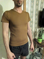 Men's Training T-Shirt - V-Neck Short-Sleeve Top