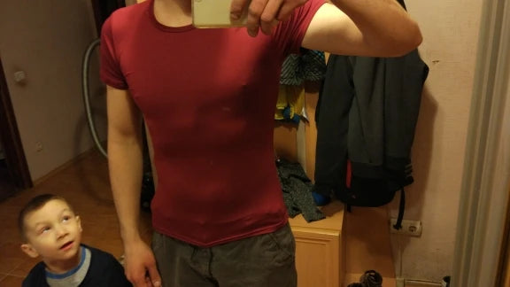 Men's Training T-Shirt - V-Neck Short-Sleeve Top