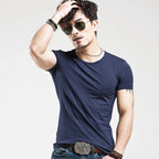 Men's Training T-Shirt - V-Neck Short-Sleeve Top