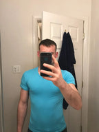 Men's Training T-Shirt - V-Neck Short-Sleeve Top