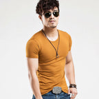 Men's Training T-Shirt - V-Neck Short-Sleeve Top