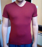 Men's Training T-Shirt - V-Neck Short-Sleeve Top