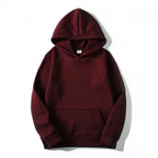 Women's Hoodie - Solid Polyester Pullover