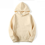 Women's Hoodie - Solid Polyester Pullover