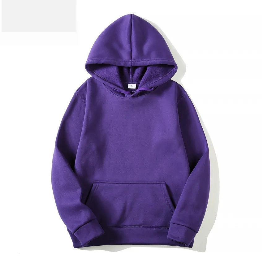 Women's Hoodie - Solid Polyester Pullover