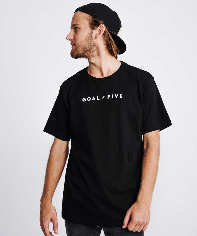 Men's Cotton T – Shirt – Goal Five Black