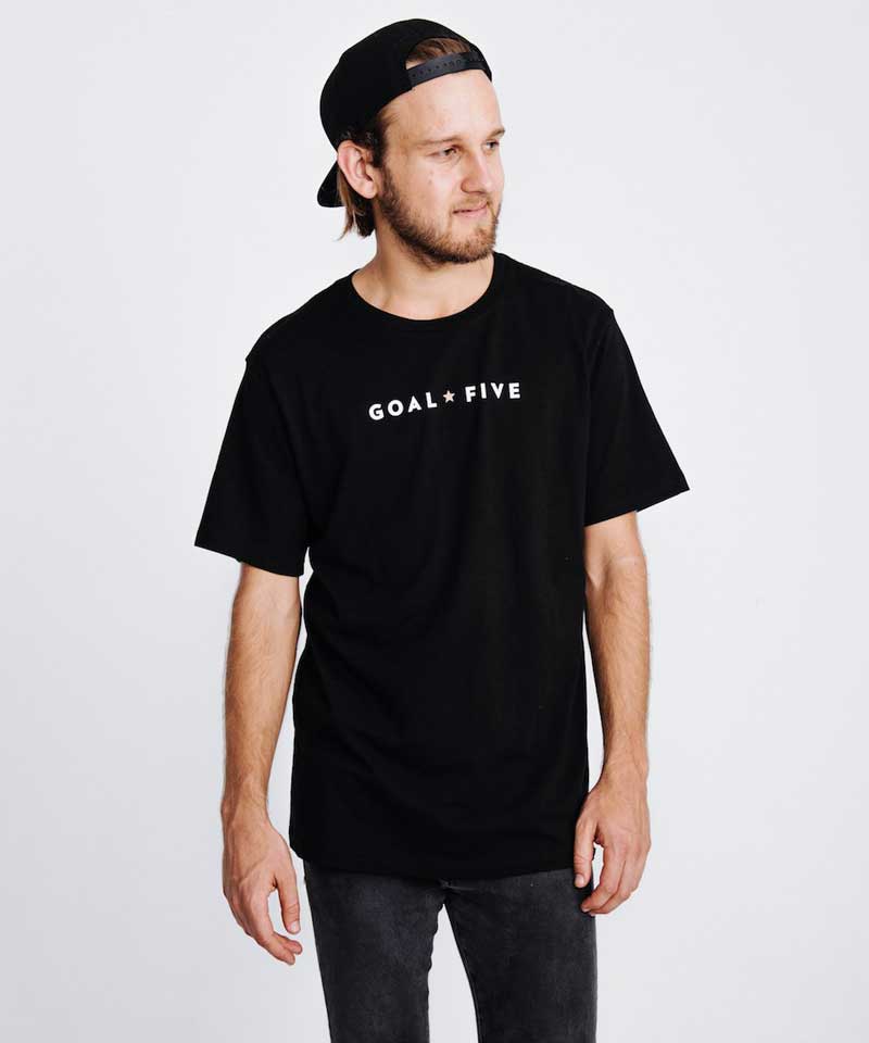 Men's Cotton T – Shirt – Goal Five Black