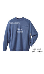 Men's 3-Pocket Fleece Sweatshirt with Raglan Seams - product view 14