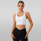 Women's Sports Bra - Cross-Back Seamless Top