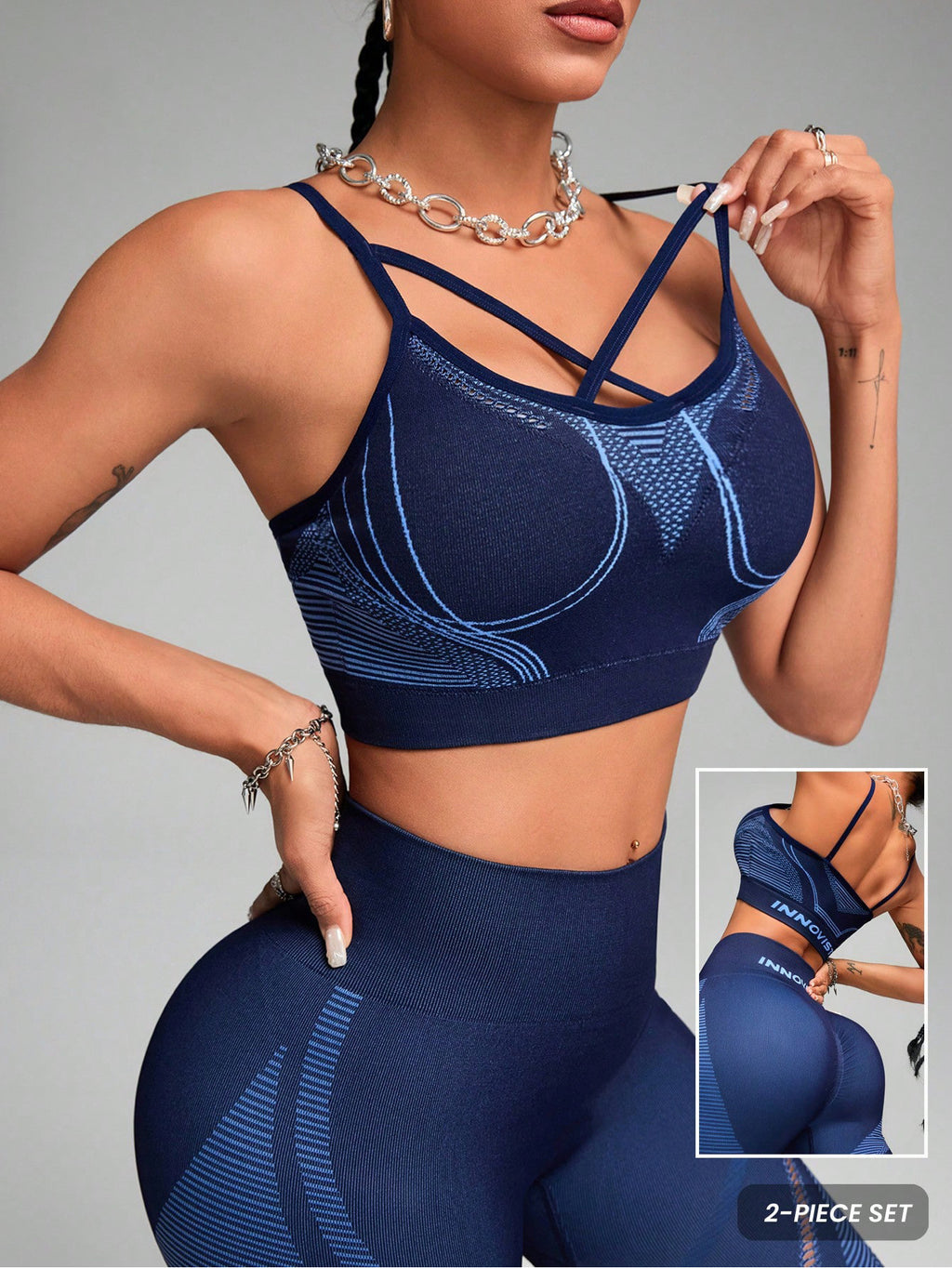 Women's Yoga Set - High-Waisted Bra and Pants