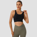 Women's Sports Bra - Cross-Back Seamless Top