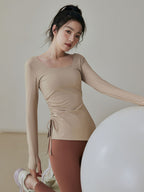Women's Training Top - Long-Sleeve Drawstring Shirt